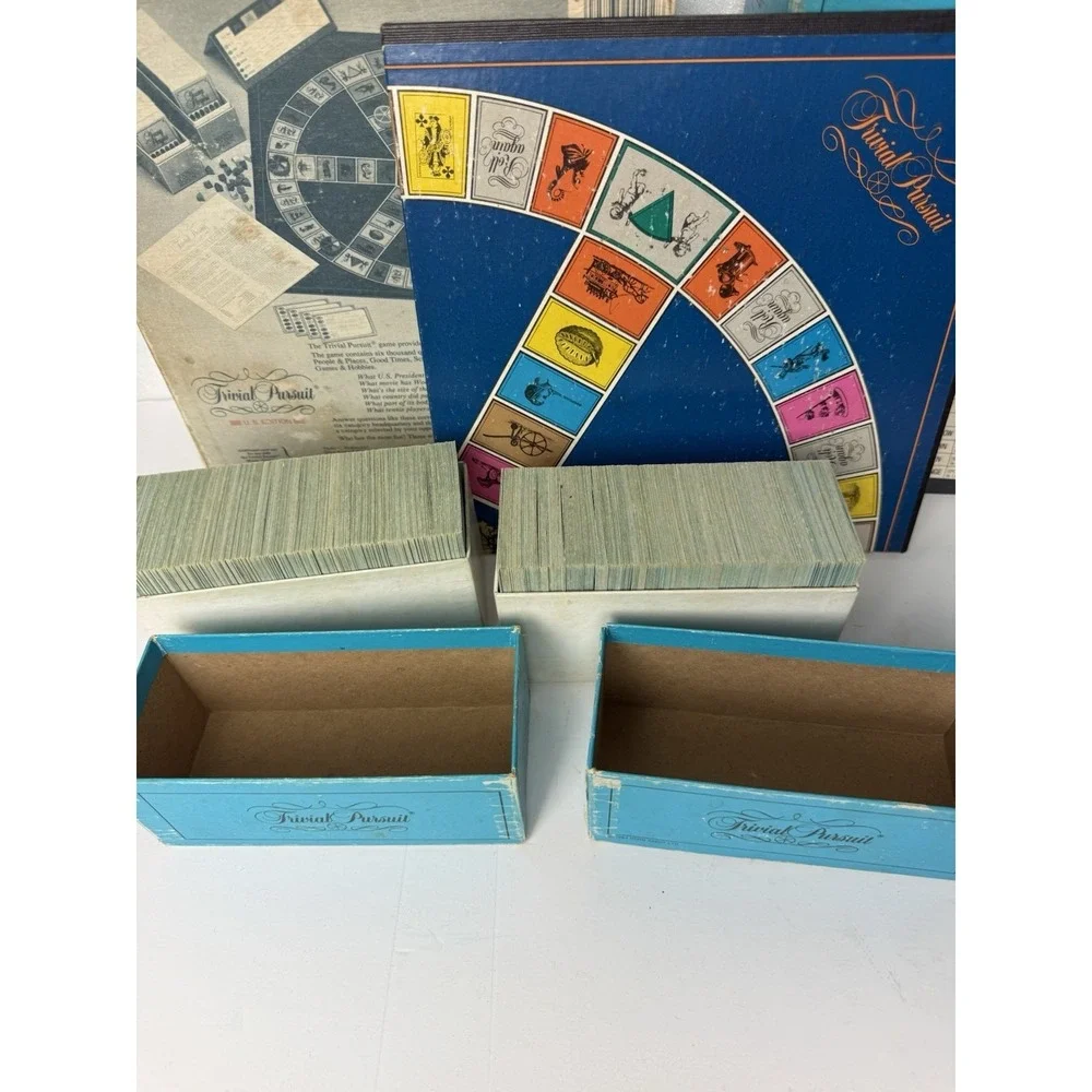 Vintage 80's Original Trivial Pursuit Master Game Genus + Young Players Edition